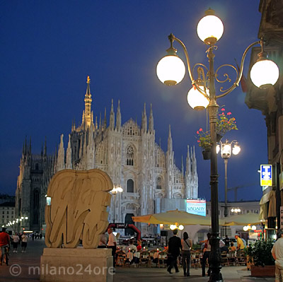 Milan Duomo Square by night