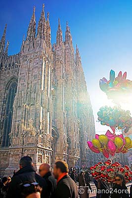 Cathedral of Milan, the Duomo with rooftop to walk on