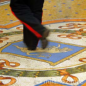 Floor mosaics in the gallery Vittorio Emanuele II